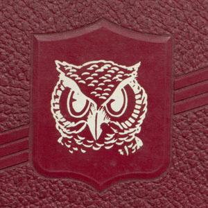yearbook cover with owl