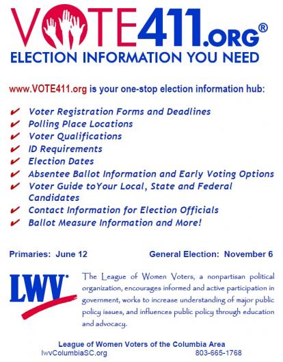 Vote411 dot org website poster