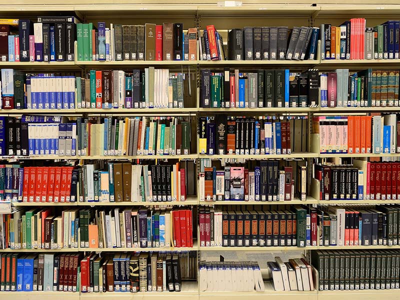 Library shelves