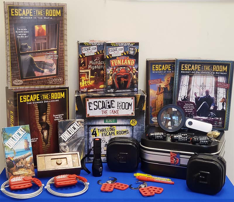 Escape room games on a table