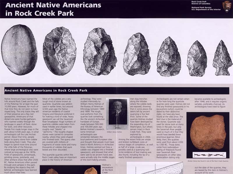 Image from the federal document Ancient Native Americans in Rock Creek Park