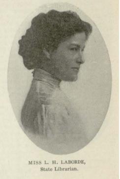 photo of Miss L. H. Laborde - SC State Librarian, 1907