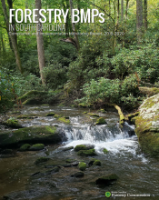cover forest with stream image of Forestry BMPs in South Carolina: Compliance and Implementation Monitoring Report 2019-2020