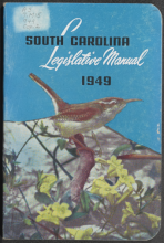 cover of 1949 SC Legislative Manual with carolina wren
